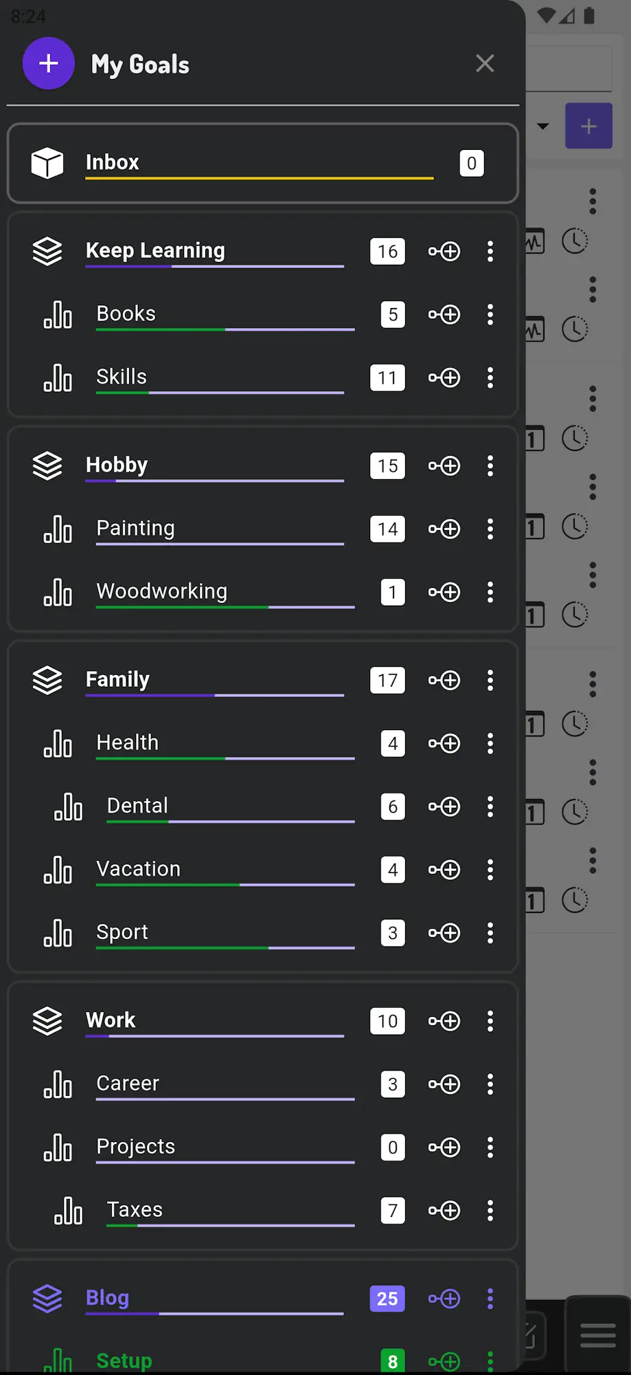 Goal Planning Screenshot